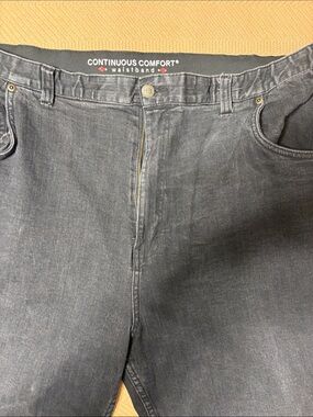 Harbor Bay Men's Black Jeans - Stretch Waistband 44x30